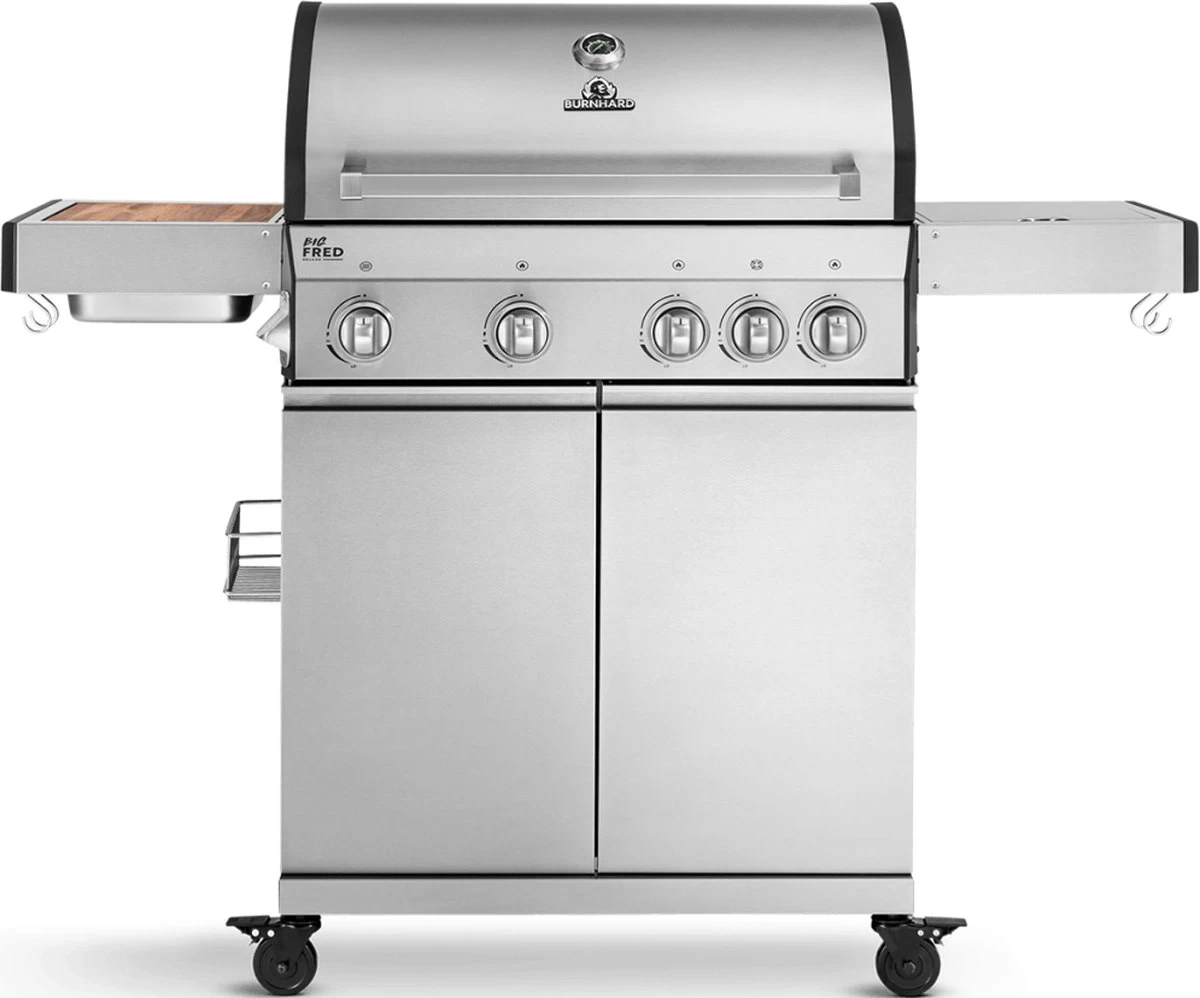 Burnhard Gas BBQ Big FRED Deluxe - 4 Branders - Incl. Keramische Infraroodbrander & Afdekhoes - Deluxe 3 Burnhard Gas BBQ Big FRED Deluxe - 4 Branders - Incl. Keramische Infraroodbrander & Afdekhoes - Deluxe