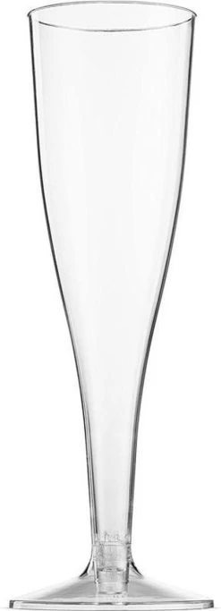 Champagneglazen - 30 Stuk(s) - 135ml - Chique - Plastic - Glazen - Transparant - Kunststof - Kerst Servies -Kook Verkoop 434x1200
