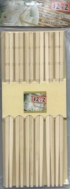Merkloos 12 Paar Chopsticks - Bamboe - Sushi Eetstokjes - Lengte 24 Cm -Kook Verkoop 446x1200