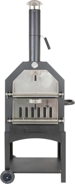 Merkloos MaxxGarden Pizza Oven - Smoker Barbecue Houtskool 45 X 65 X 158cm -Kook Verkoop 495x1200