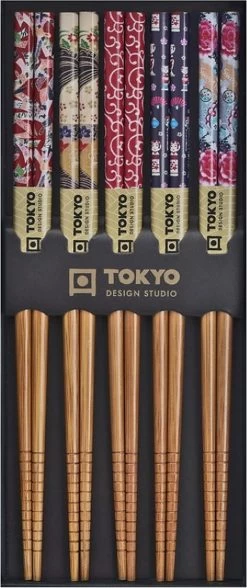 Tokyo Design Studio – Chopstick Set – Eetstokjes - Gekleurd – 5 Paar