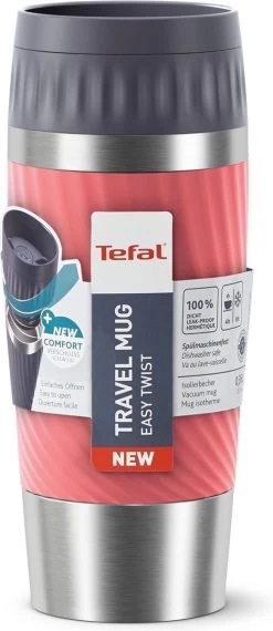 Tefal Travel Mug Easy Twist Thermobeker - Koraalrood - 0,36 Liter -Kook Verkoop 520x1200 1