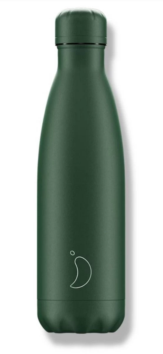 Chilly's Bottle Thermosfles 500 Ml Matte Edition - All Green - RVS 3 Chilly's Bottle Thermosfles 500 Ml Matte Edition - All Green - RVS