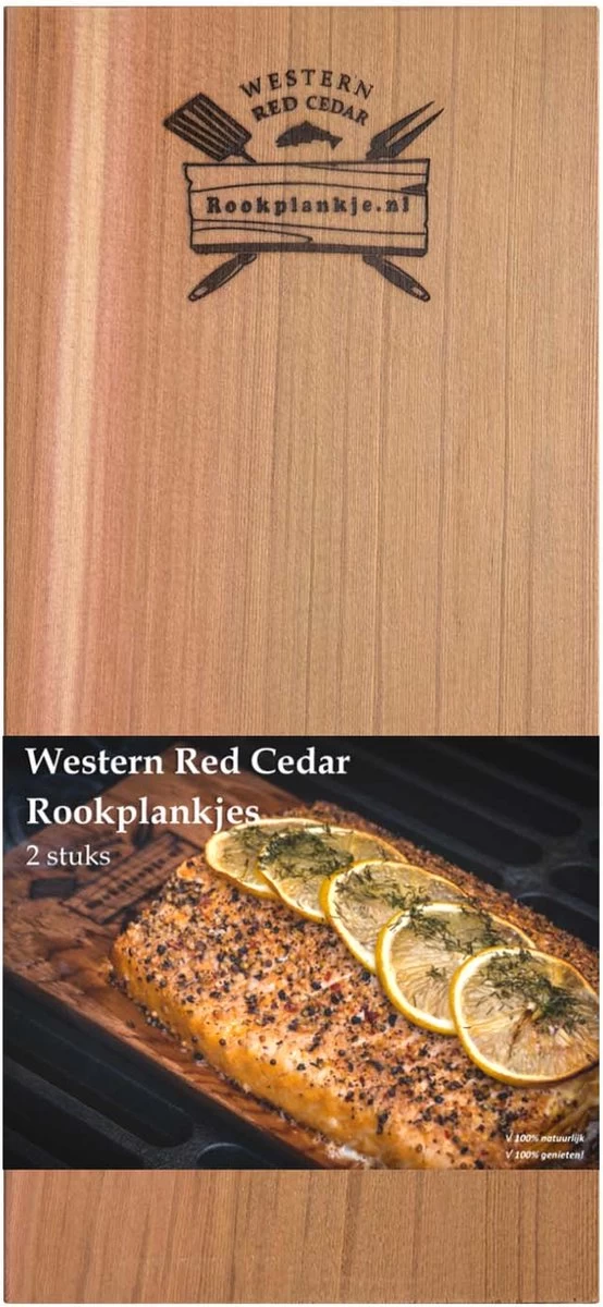 Merkloos Rookplank Western Red Cedar - 2 Stuks - BBQ - Rookhout 4 Merkloos Rookplank Western Red Cedar - 2 Stuks - BBQ - Rookhout - Afbeelding 2