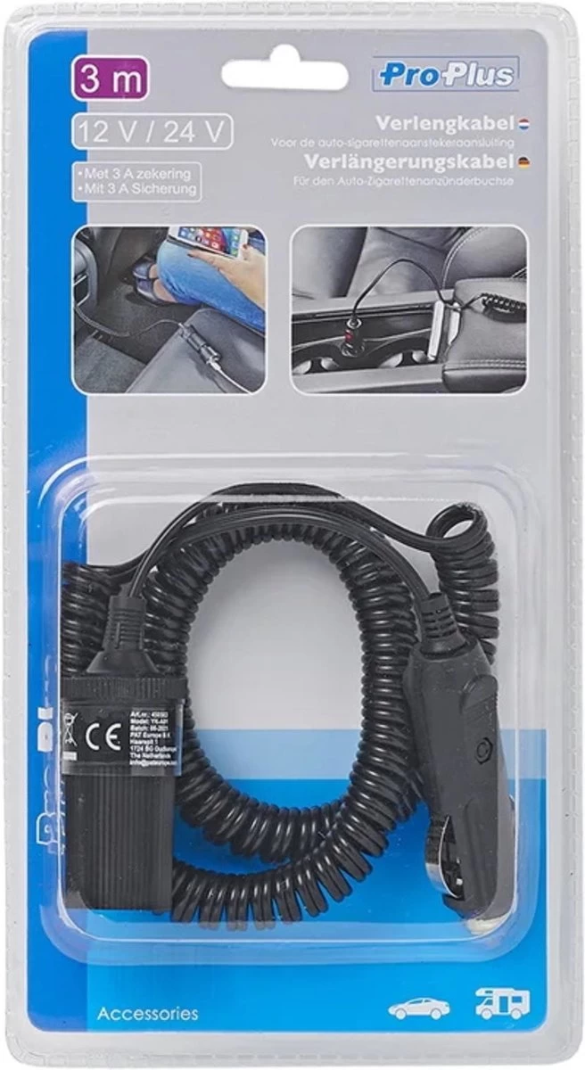 Proplus Verlengkabel Sigarettenaansteker 3m 12/24 Volt 3 Ampère 10 Proplus Verlengkabel Sigarettenaansteker 3m 12/24 Volt 3 Ampère - Afbeelding 8
