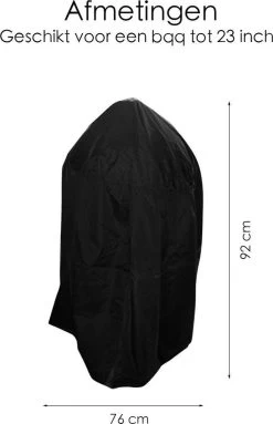 BBQ Beschermhoes - Voor Kamado - Universeel - Tot 23 Inch - Zwart -Kook Verkoop 774x1200