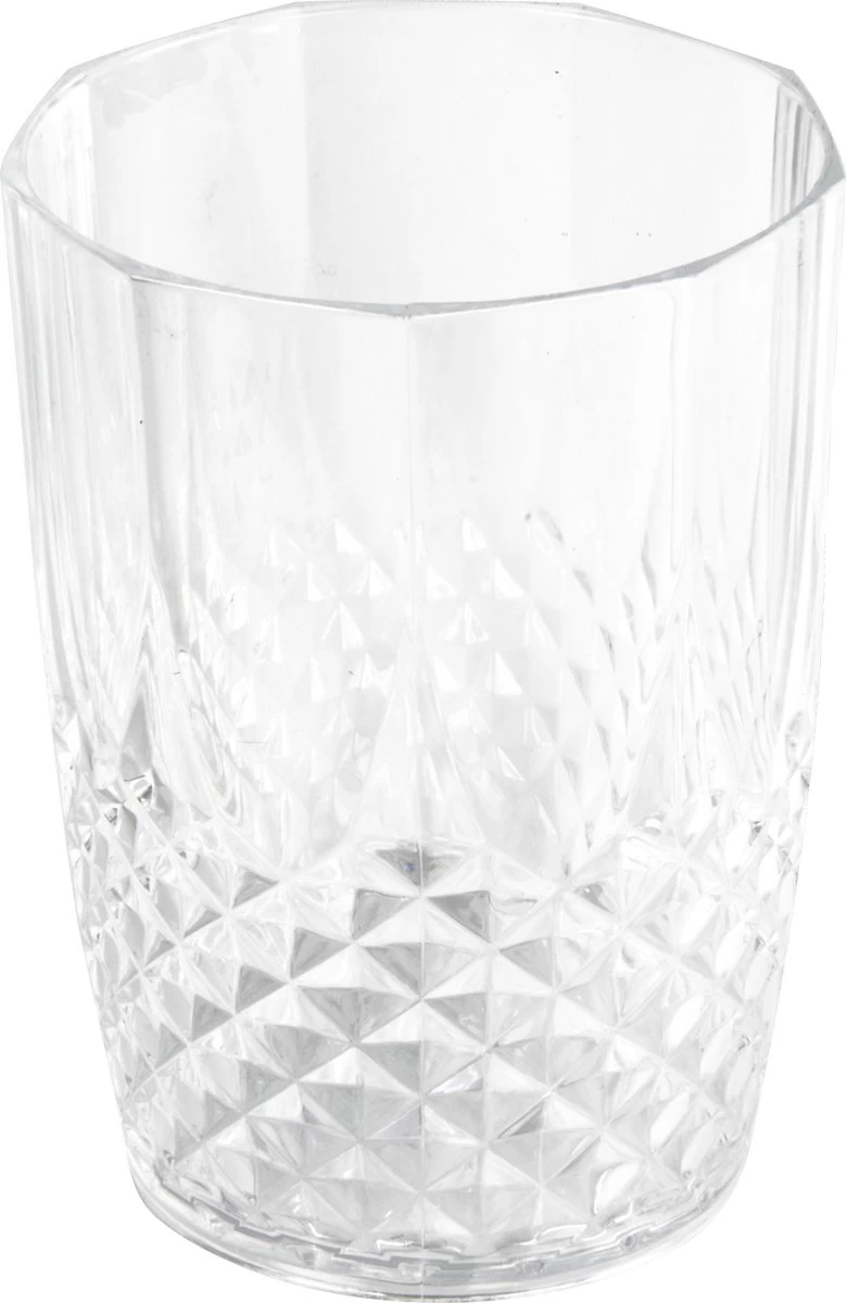 Merkloos 6x Stuks Herbruikbare Kunststof Drinkglazen/waterglazen 400 Ml Met Kristaleffect 4 Merkloos 6x Stuks Herbruikbare Kunststof Drinkglazen/waterglazen 400 Ml Met Kristaleffect - Afbeelding 2