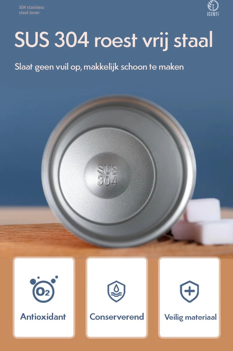 ICENTI - RVS Koffiebeker To Go - 380ml – Groen - Thermosbeker - Lekvrij - Dubbelwandig - Koffie Beker - Theebeker – Coffeemugg - Theemugg 4 ICENTI - RVS Koffiebeker To Go - 380ml – Groen - Thermosbeker - Lekvrij - Dubbelwandig - Koffie Beker - Theebeker – Coffeemugg - Theemugg - Afbeelding 2