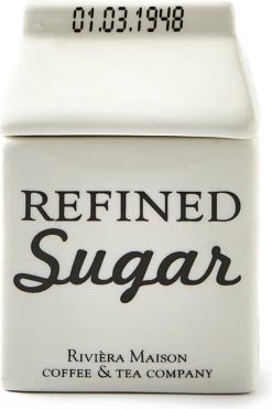 Riviera Maison Suikerpot, Voorraadpot - Carton Jar Sugar – Wit - (LxBxH) 7.6x7.6x10 Cm -Kook Verkoop 799x1200 11