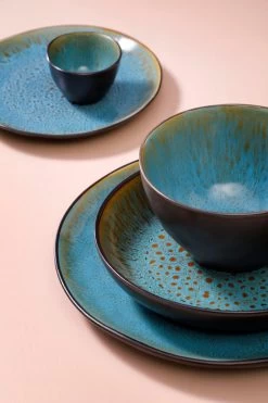Palmer Bord Lotus 27.5 Cm Zwart Turquoise Stoneware 2 Stuk(s) -Kook Verkoop 800x1200 40