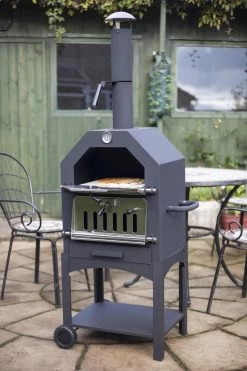 Merkloos MaxxGarden Pizza Oven - Smoker Barbecue Houtskool 45 X 65 X 158cm -Kook Verkoop 800x1200 6