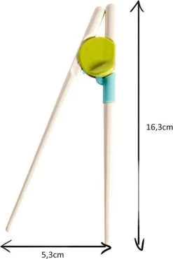 Merkloos Sushi Stokjes Kinderen | Ergonomische Kinder Eetstokjes | Chopsticks | Leren Eten | Trainer | Vanaf 2 Jaar | Groen-Blauw | Onbreekbaar -Kook Verkoop 801x1200 11