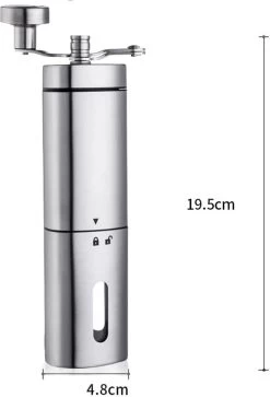 Comes In Handy - Koffiemolen Handmatig - Keramische Kern - Roestvrijstaal - Instelbare Maalgraad -Kook Verkoop 817x1200 3