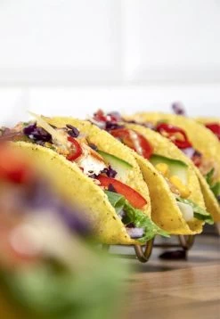 Krumble Taco Houder - Taco En Tortilla Houder Voor 4 Stuks - Serveerschalen - Koken & Tafelen - Kookgerei - Snack- & Tappasschalen - Metaal - Zilver -Kook Verkoop 829x1200