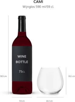 Libbey Wijnglas Cami Rood - 590 Ml / 59 Cl - 6 Stuks - Vaatwasserbestendig - Geen Voetje - Zonder Steel - Modern Trendy -Kook Verkoop 887x1200 1