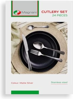 Magani - Zilveren Bestekset - Roestvrij Staal - 24-delig - Voor Zes Personen - PVD Coating -Kook Verkoop 896x1200 3