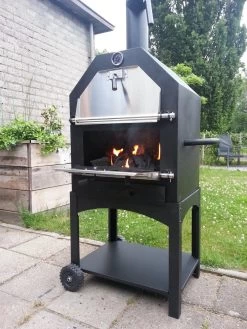 Merkloos MaxxGarden Pizza Oven - Smoker Barbecue Houtskool 45 X 65 X 158cm -Kook Verkoop 900x1200 15