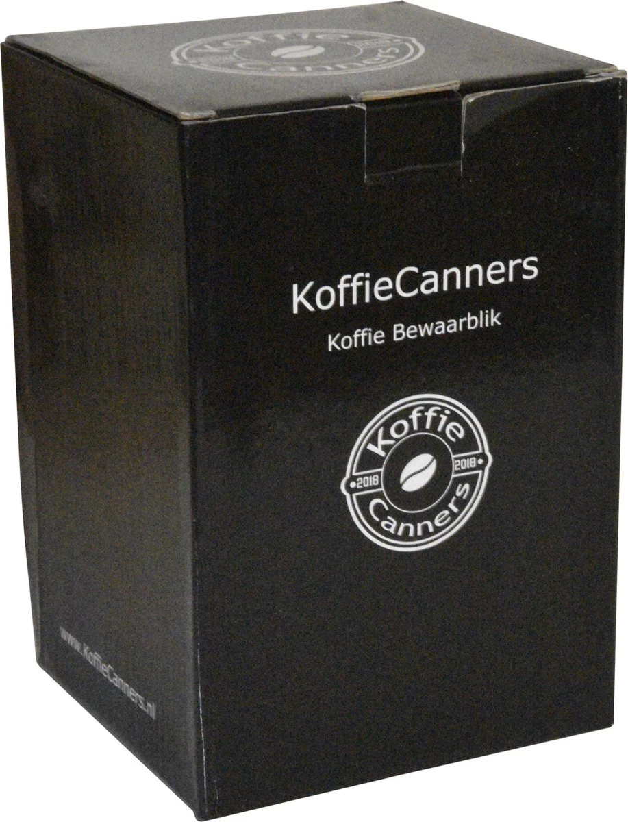 KoffieCanners Koffie Bewaarbus Luchtdicht Met CO2 Uitlaat Voor 600 Gram - Koffieblik Matzwart 6 KoffieCanners Koffie Bewaarbus Luchtdicht Met CO2 Uitlaat Voor 600 Gram - Koffieblik Matzwart - Afbeelding 5