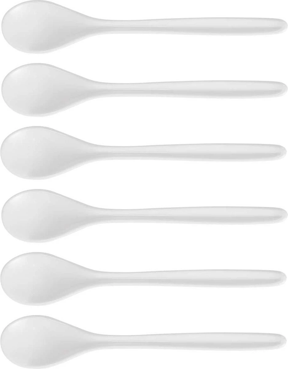 Cosy & Trendy Koffie/theelepeltje - 6 Stuks - Kunststof - Wit - 13 Cm 3 Cosy & Trendy Koffie/theelepeltje - 6 Stuks - Kunststof - Wit - 13 Cm