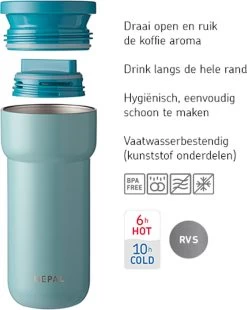 Mepal Isoleerbeker Ellipse 475 Ml – Houdt Je Drankje 6 Uur Warm En 10 Uur Koud – Natural Brushed – Koffiebeker To Go – Lekdicht – Thermosbeker -Kook Verkoop 955x1200 2