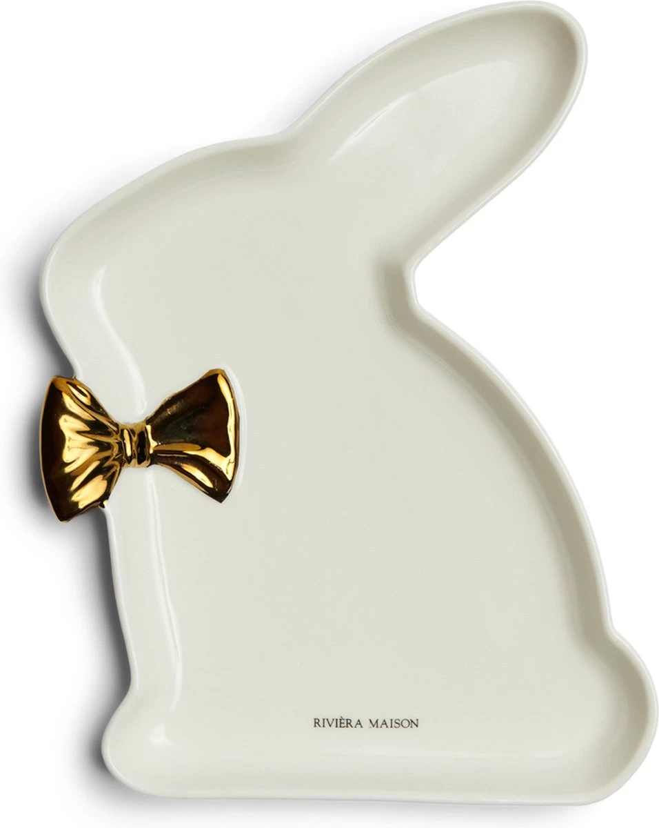 Riviera Maison RM Easter Bunny Serving Plate - Porselein - 23.0x18.0x2.5 Cm 3 Riviera Maison RM Easter Bunny Serving Plate - Porselein - 23.0x18.0x2.5 Cm
