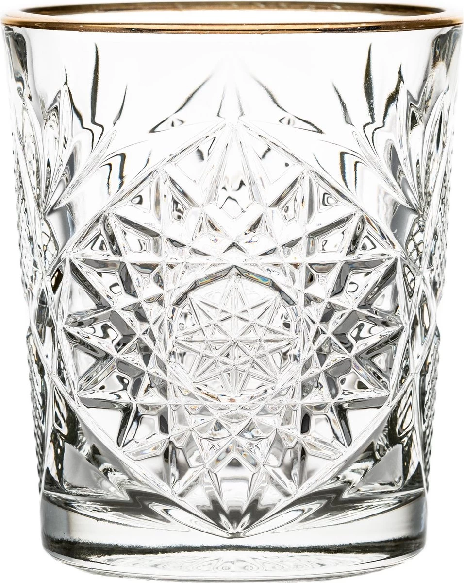 Libbey Hobstar Drinkglas Gold – 355 Ml / 35,5 Cl - 6 Stuks - Vintage Design - Hoge Kwaliteit - Gouden Rand 5 Libbey Hobstar Drinkglas Gold – 355 Ml / 35,5 Cl - 6 Stuks - Vintage Design - Hoge Kwaliteit - Gouden Rand - Afbeelding 3