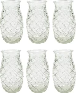 Merkloos Beker - Glas Ananas - 6 Stuks - Zomer - Cocktail -400ml -Kook Verkoop 971x1200