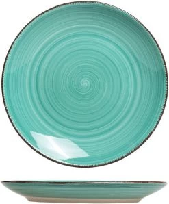 Ontbijtbord (6 Stuks) - Groene Tinten - 19cm - Aardewerk -Kook Verkoop 995x1200